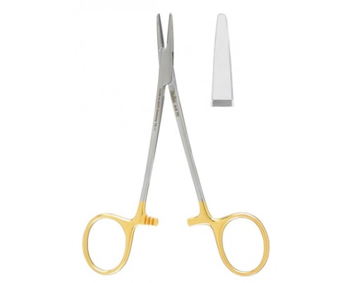 miltex_8-6tc_webster_tungsten_carbide_needle_holders_drivers_gold_handle_smooth_5.25_long