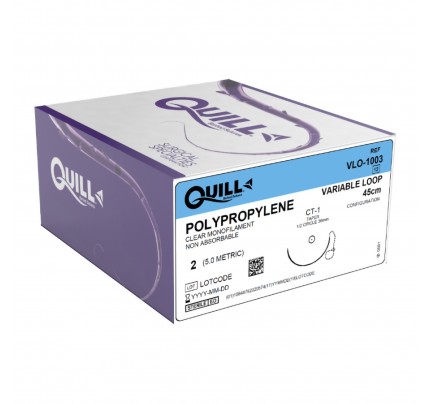 Quill Barbed Single Arm Polypropylene Suture, CT-1 TPN 